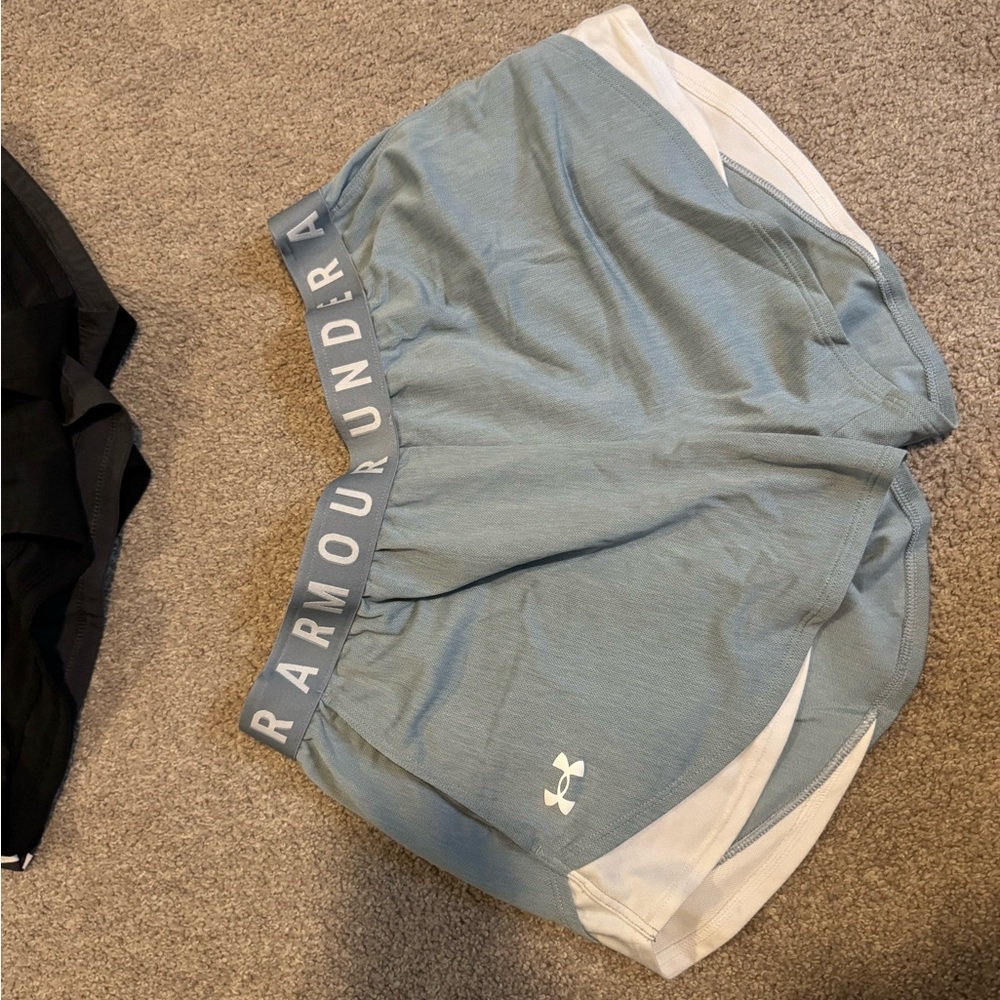 Under Armour Blue and White Athletic Shorts